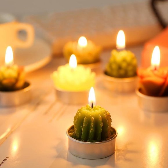 12 pack cactus tealight, succulent cactus candles - Picture 5 of 6
